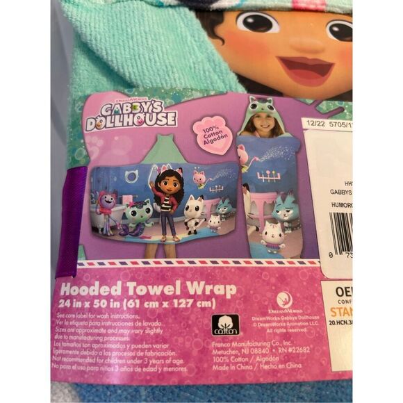Gabby Dollhouse hooded towel wrap new - Picture 4 of 4